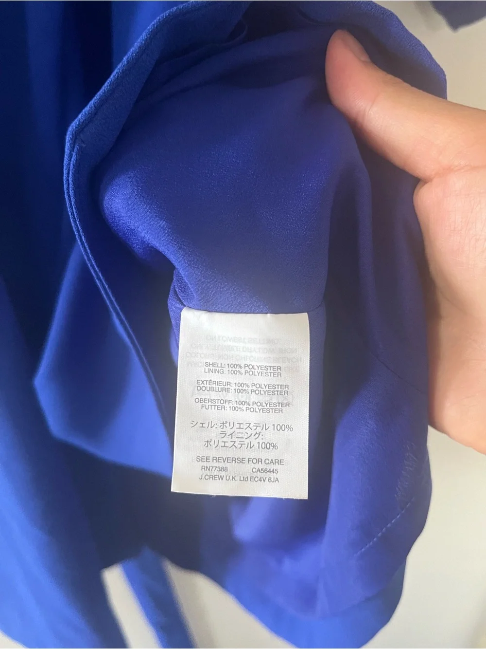 J Crew Royal Blue Wrap Mini Dress 2 Tie Waist Career Office Business Casual